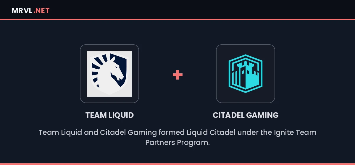 Liquid Citadel is a partnership between Team Liquid and Citadel Gaming, formed under Marvel Rivals' Ignite Team Partners Program.
